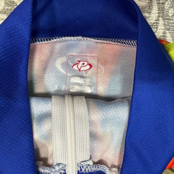 Primal Men's Tie Dye Skull Cycling Jersey Size XXL Multicolor Short Sleeve - Picture 3 of 5